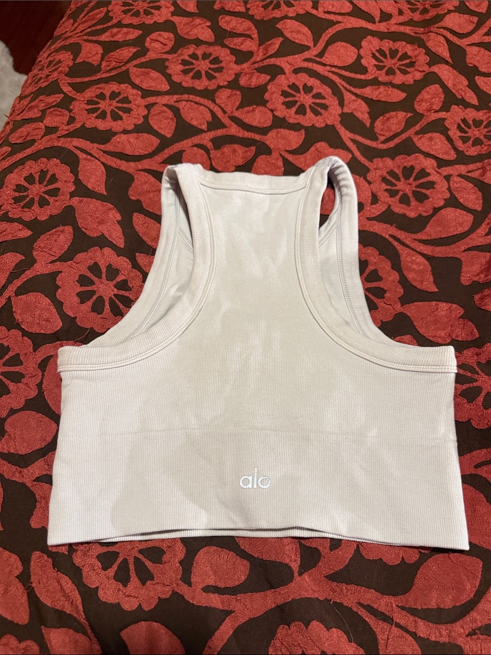 ALO Yoga Light Beige Racerback Crop Bra